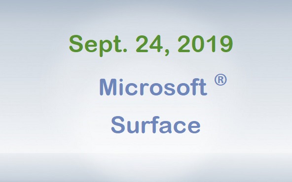 September 24, 2019 - Microsoft Surface